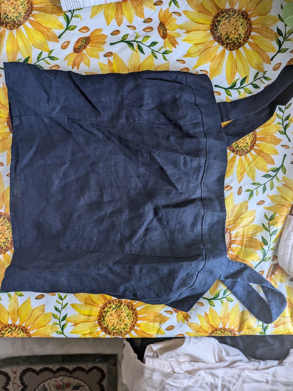 Simple Navy Linen Top Quince